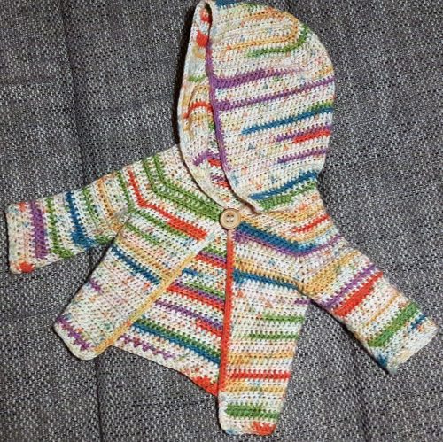 Mädchen-Strickjacke mit Kapuze